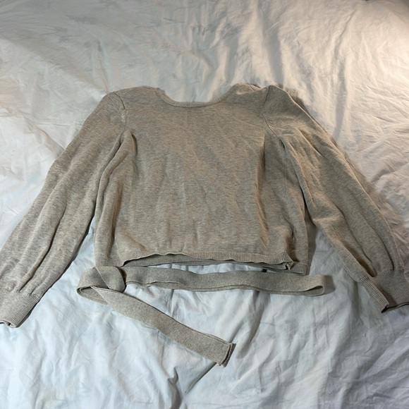 Vetta Organic Cotton Wrap Sweater - Picture 8 of 14